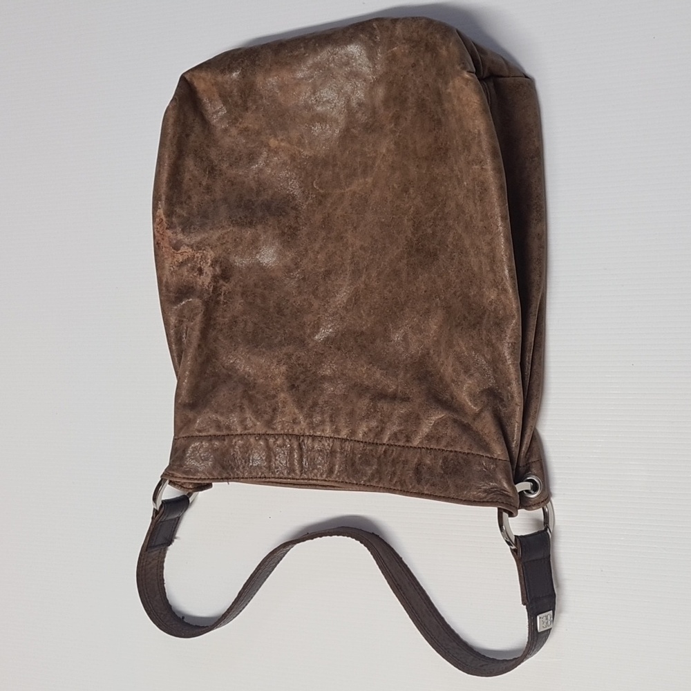 Vintage YKK‎ leather shoulder bag